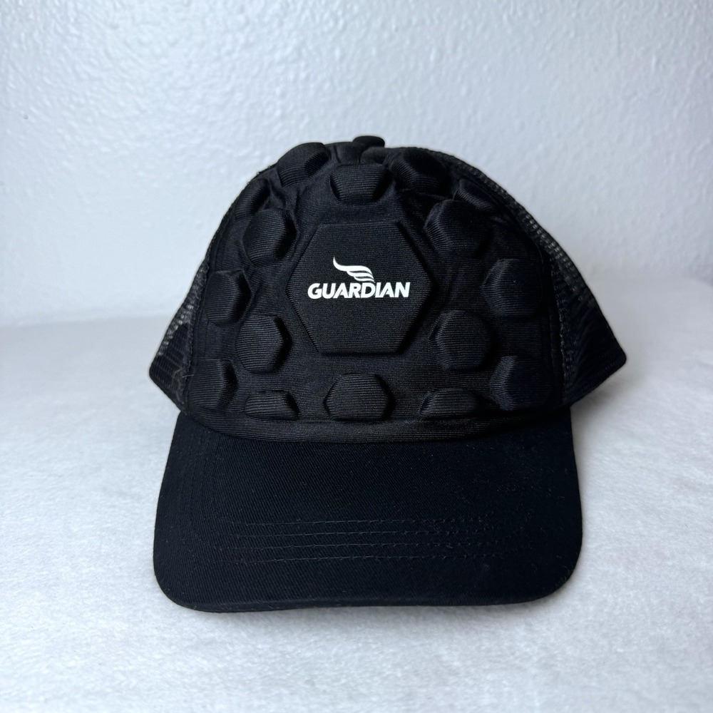 Guardian Sports Hat Cap SnapBack Black Padded Impact Protection Football